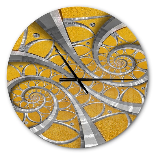 Designart 'Time Spiral In Antique Style Modern Wall Clock